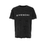 Givenchy Logo Printed Cut-Out Crewneck T-Shirt