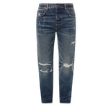 Amiri Mid-Rise Wide-Leg Distressed Jeans