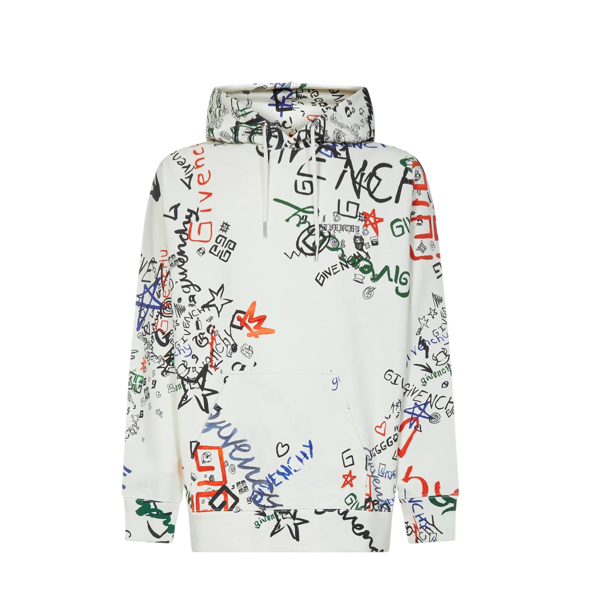 Givenchy Graffiti Printed Drawstring Hoodie