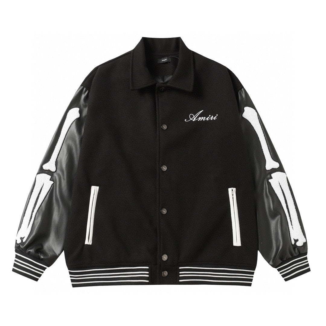 Amiri Bones Varsity Wool Jacket