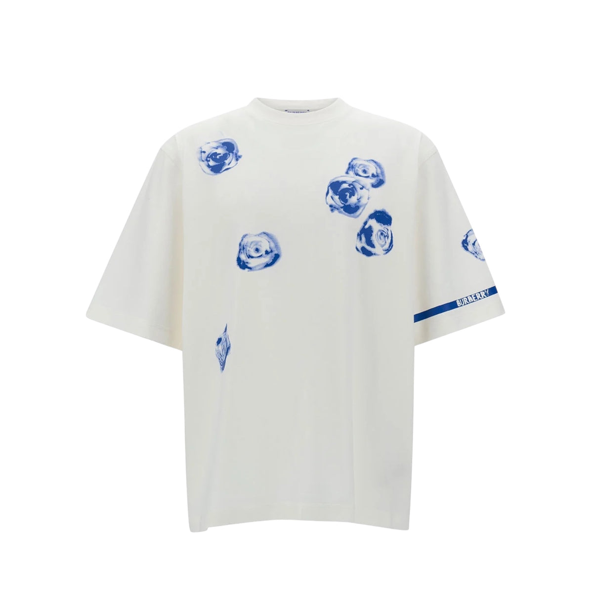 Burberry Rose-Printed Crewneck T-Shirt