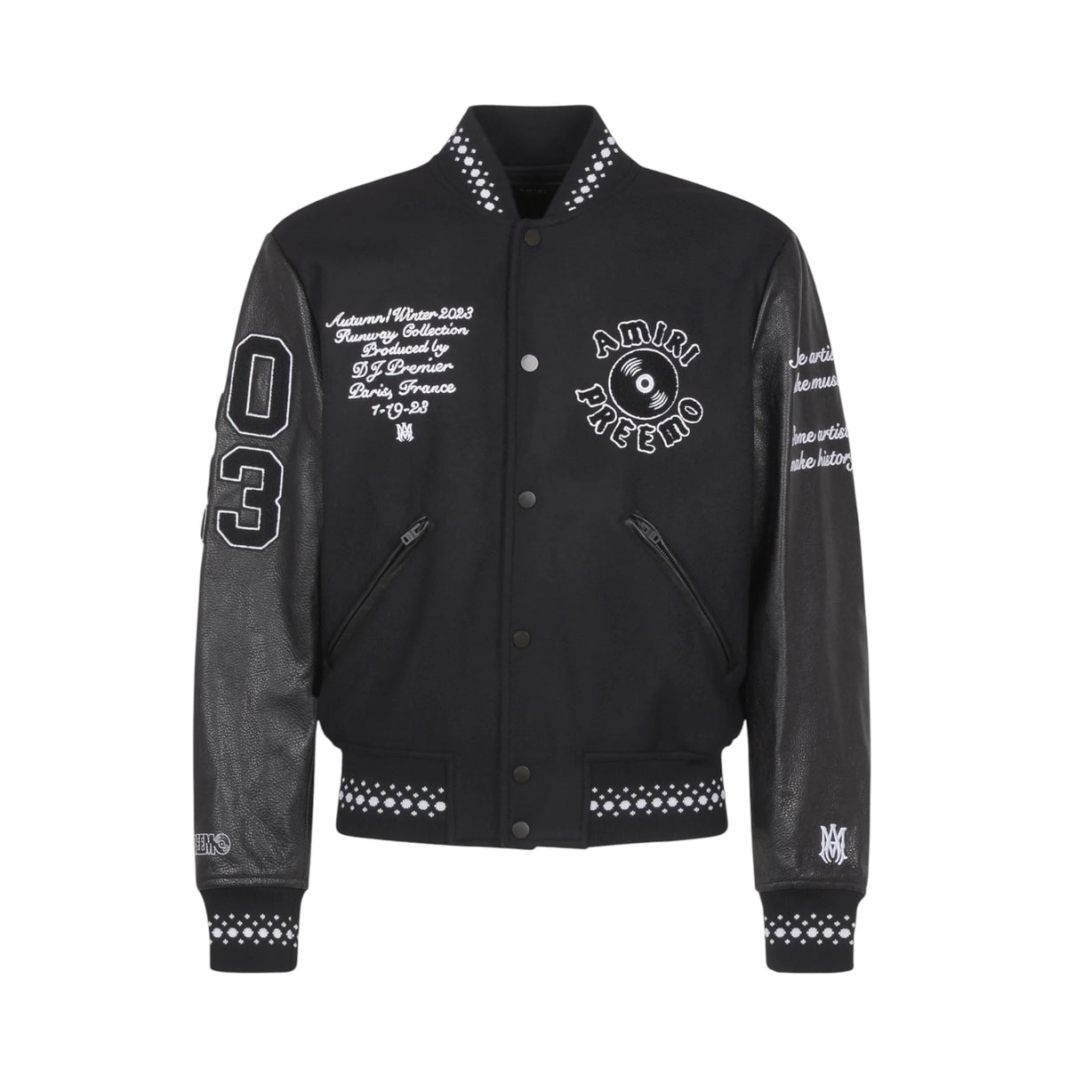 Amiri Logo Embroidered Varsity Jacket