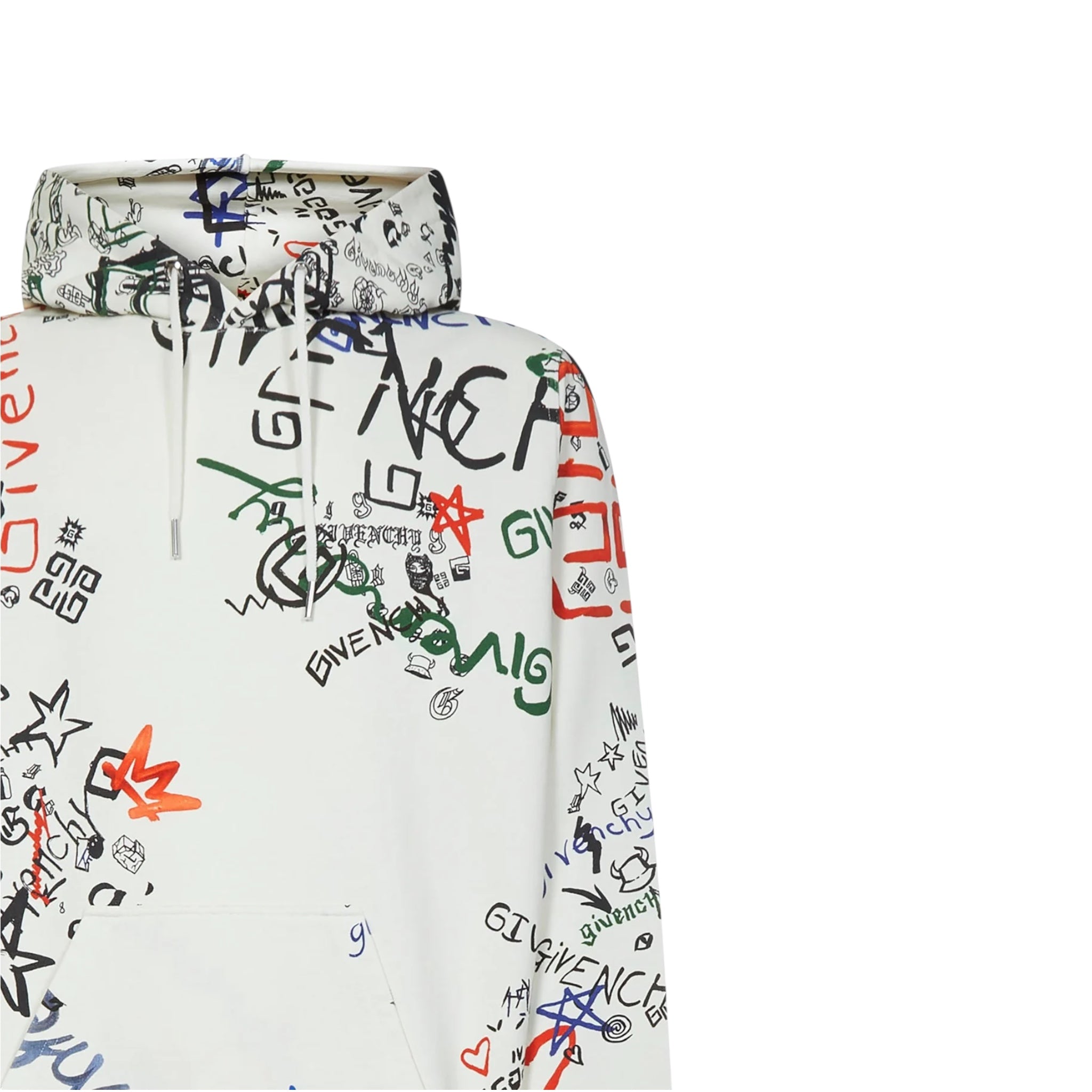 Givenchy Graffiti Printed Drawstring Hoodie