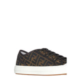 Fendi Domino FF Motif Jacquard Low-Top Sneakers