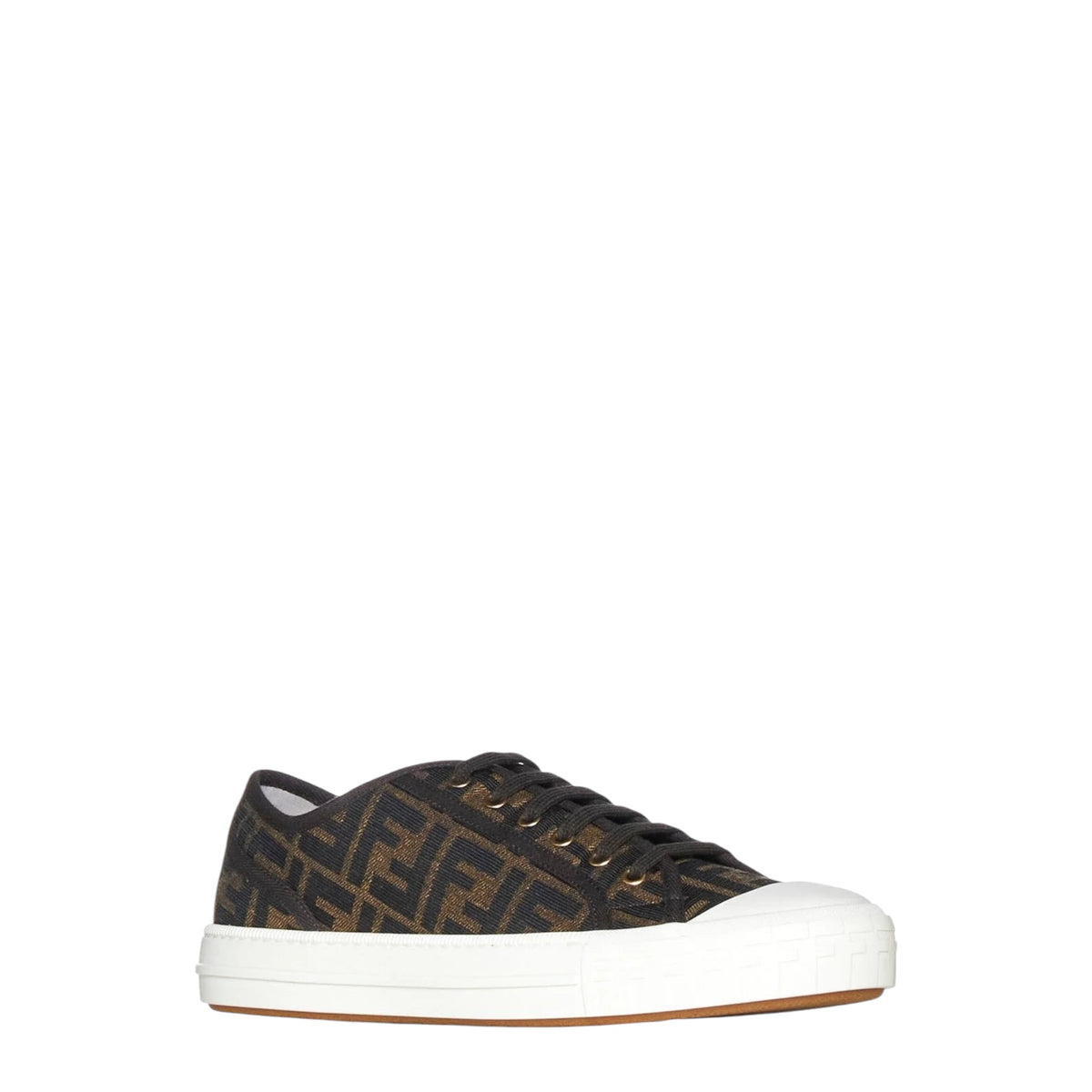 Fendi Domino FF Motif Jacquard Low-Top Sneakers